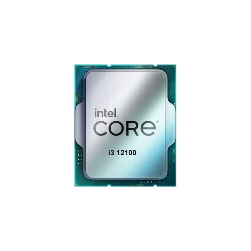 INTEL i3-12100 4 Core, 3.30Ghz, 12Mb, 89W, LGA1700,12.Nesil, TRAY, (Grafik Kart VAR, Fan YOK)