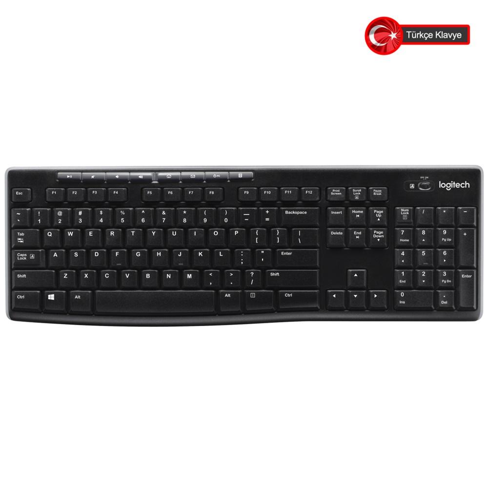 LOGITECH K270, Siyah, 920-003761, Kablosuz, Türkçe Q, Multimedya Klavye