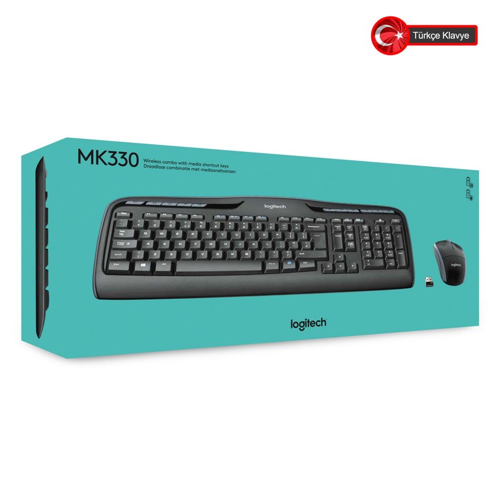 LOGITECH MK330, 920-003988, Kablosuz, Türkçe Q, Klavye Mouse Set