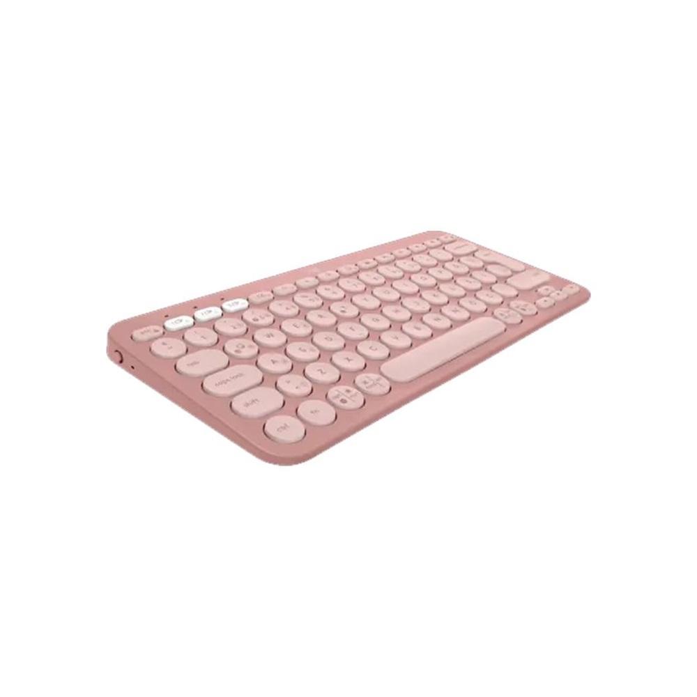 LOGITECH K380S, Pebble Keys 2, Rose, 920-011861, Bluetooth, Türkçe, Q, Multimedya, Mini Klavye