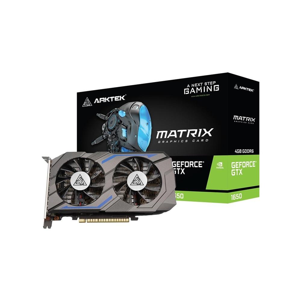 ARKTEK MATRIX, AKN1650D6S4GH1, GTX1650, 4Gb, GDDR6, 128BIT, 1xDVI, 1xHDMI, 1xDP GAMING Ekran Kartı