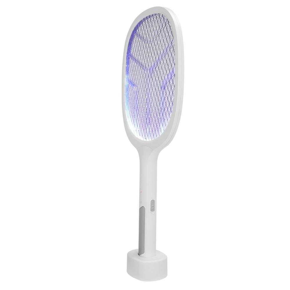 ASONIC AS-A25, Beyaz-Gri, 3000V, Raket Tipi, UV Mor Işıklı, 1200mAh, Bataryalı, Şarj Edilebilir, Sinek Öldürücü