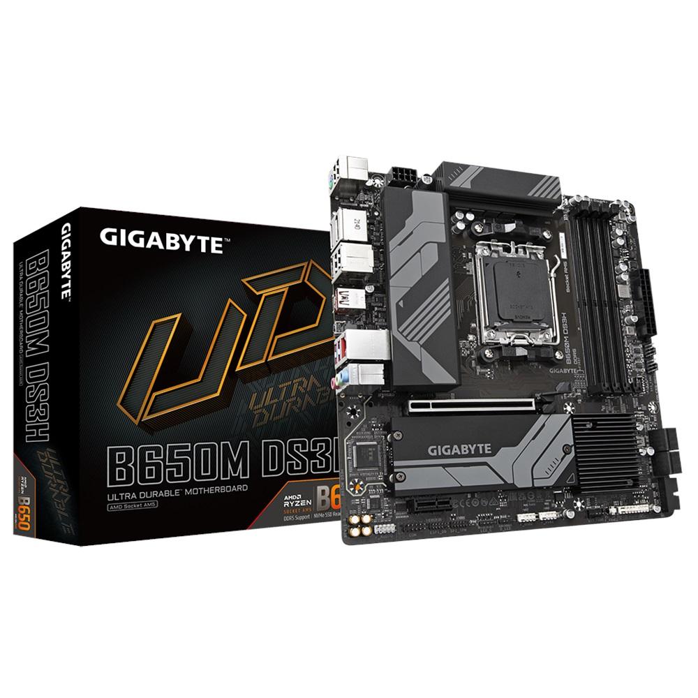 GIGABYTE B650M-DS3H rev.1.0, 4xDDR5, 2xM.2, HDMI, DP, Type-C, AMD Ryzen 7000 Serisi, AM5 Soket Anakart