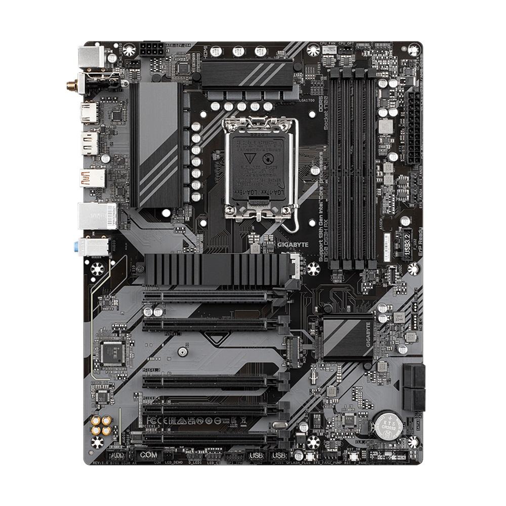 GIGABYTE B760 DS3H AX, rev.1.0, 4xDDR5, 2xM.2, DP, HDMI, Type-C, Wi-Fi 6E, Bluetooth v5.3, 12-13-14.Nesil, LGA1700 Soket, Anakart