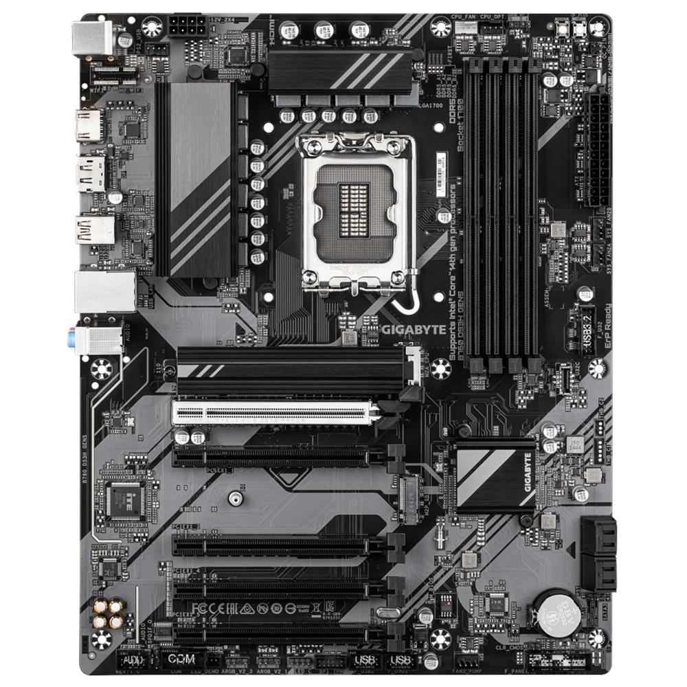 GIGABYTE B760 DS3H GEN5, 4xDDR5, 2xM.2, DP, HDMI, Type-C, 13-14.Nesil, LGA1700 Soket, Anakart
