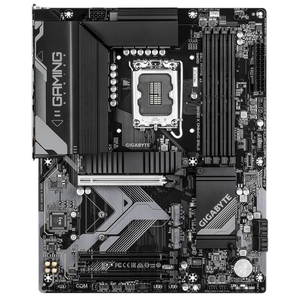 GIGABYTE B760 GAMING X GEN5, 4xDDR5, 3xM.2, DP, HDMI, Type-C, 13-14.Nesil, LGA1700 Soket, GAMING Anakart
