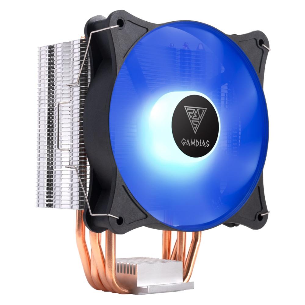 GAMDIAS BOREAS E1-410, BLUE Lights, 120mm CPU Kule Tipi Hava Soğutma (AMD AM4 ve INTEL Tüm işlemciler ile uyumlu)