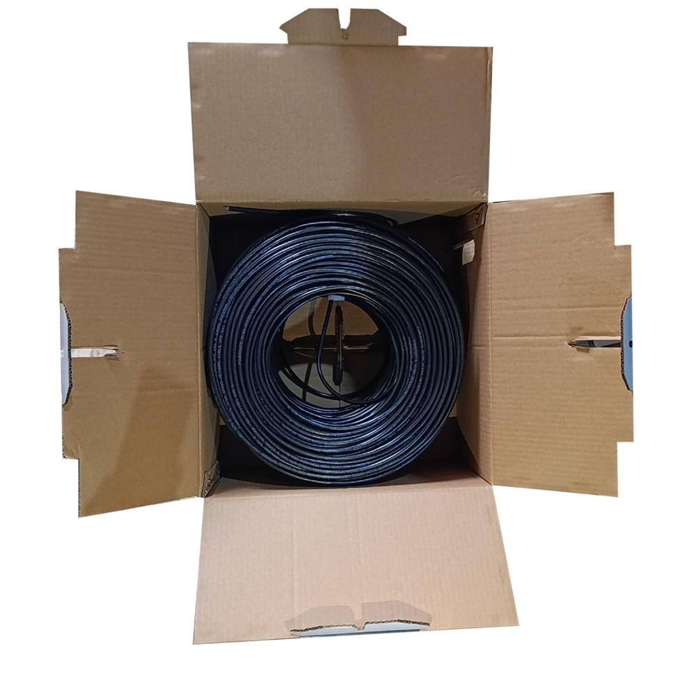 POWERGATE CAT6-OUT-COPPER, Outdoor (Dış Mekan), Polietilen, 23AWG 0.57mm, UTP, CAT6, %100 Bakır Kablo, 305m, Siyah