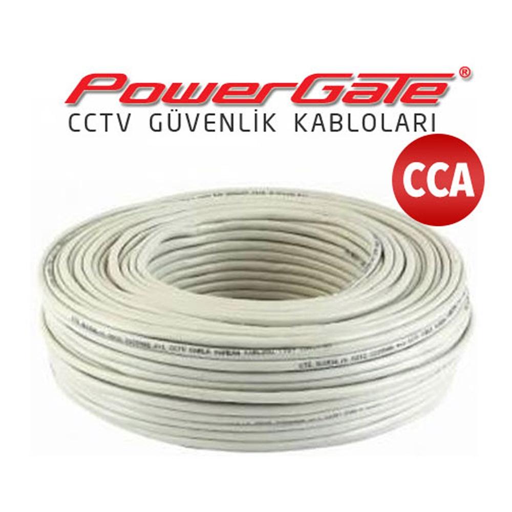 PowerGate CELL 100mt, 2+1 (2x0,22+0,25) CCA, CCTV Güvenlik Kablosu