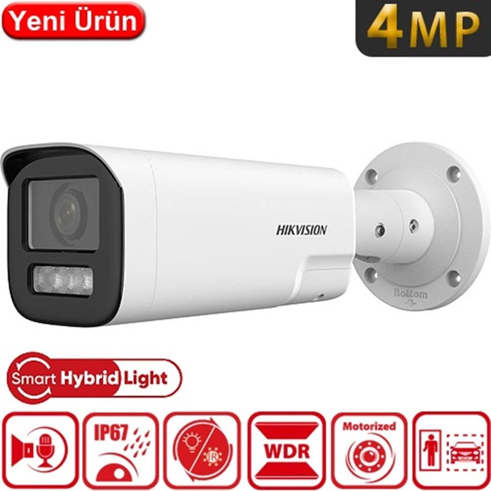 HIKVISION DS-2CD1643G2-LIZSU 4Mpix, 2,8-12mm Motorize Lens, Dual Light, Dahili Mikrofon, H265+,50Mt Gece Görüşü, SD Kart, PoE, Bullet IP Kamera