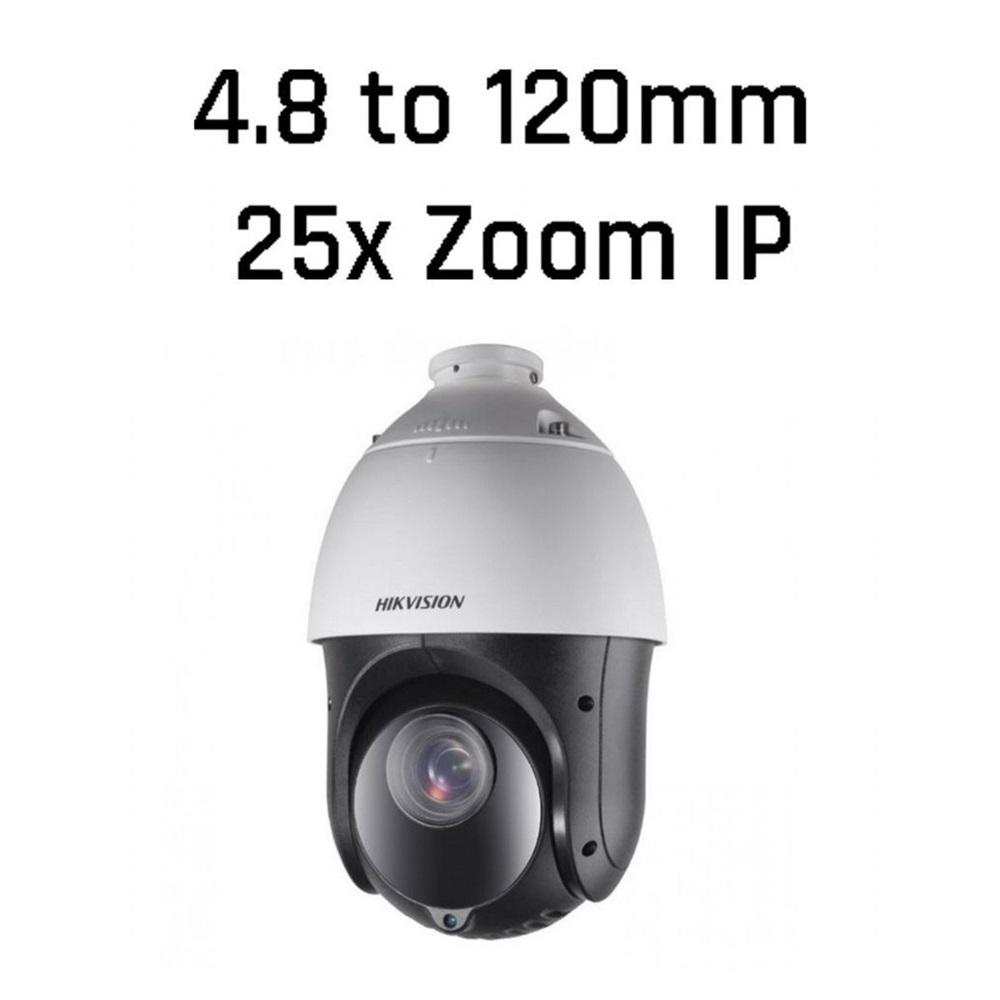 HIKVISION DS-2DE4425IW-DE, 4Mpix, 4,8-120mm Lens, 25X Optik Zoom, 100Mt Gece Görüşü, SD Kart, PoE, Ses Giriş Çıkış, H265+, Speed Dome PTZ IP Kamera (Ayak Dahil)
