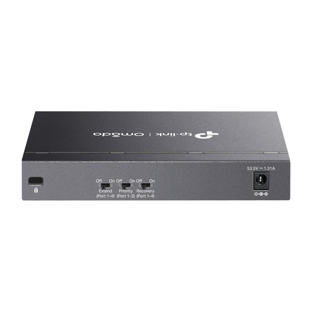 OMADA DS106P, 6 Port Gigabit, 4 Port Gigabit PoE+, 67W, Yönetilemez, Masaüstü Metal Kasa Sessiz Switch