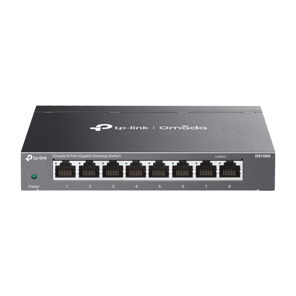 OMADA DS108G, 8 Port Gigabit, Yönetilemez, Masaüstü/Vesa Metal Kasa Sessiz Switch