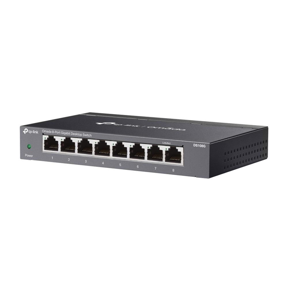 OMADA DS108G, 8 Port Gigabit, Yönetilemez, Masaüstü/Vesa Metal Kasa Sessiz Switch