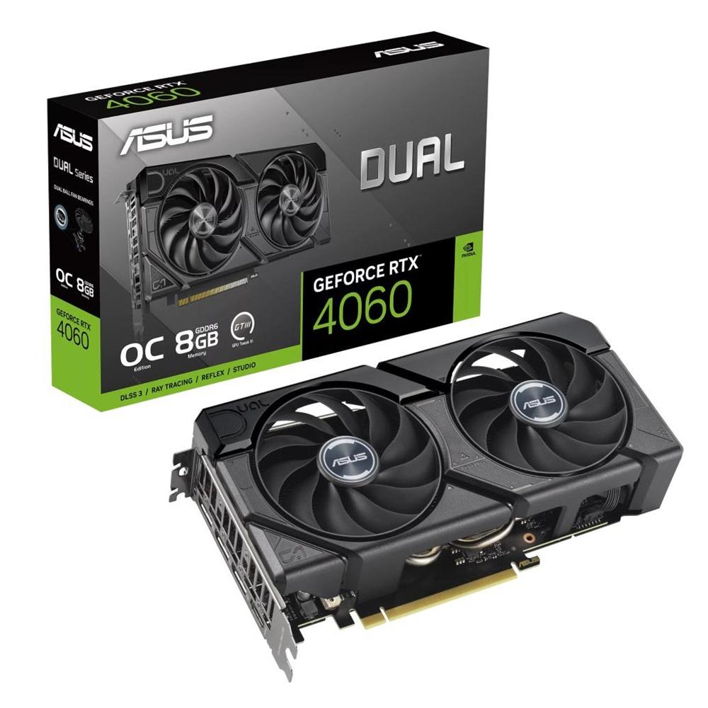 ASUS DUAL-RTX4060-O8G-EVO, 8Gb, 128Bit, GDDR6, 1xHDMI, 3xDP GAMING Ekran Kartı