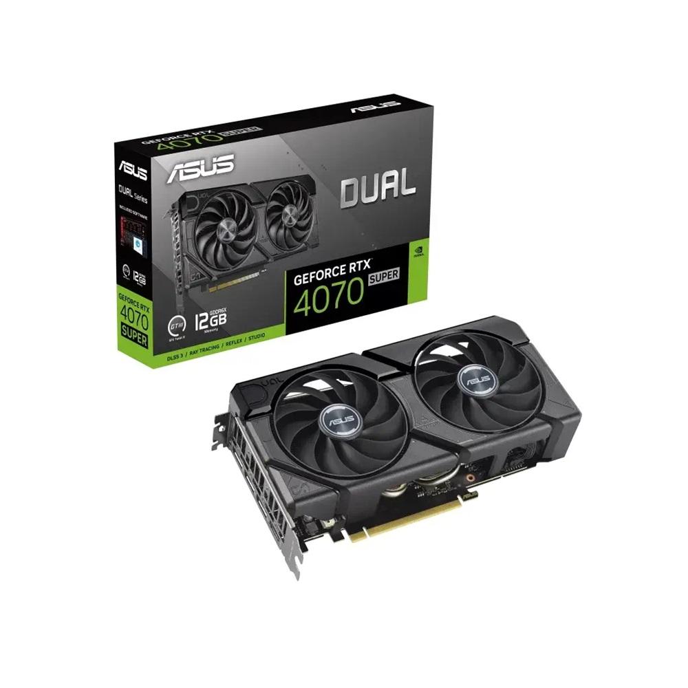 ASUS DUAL-RTX4070S-12G-EVO, SUPER, 12Gb, 192Bit, GDDR6X, 1xHDMI, 3xDP GAMING Ekran Kartı