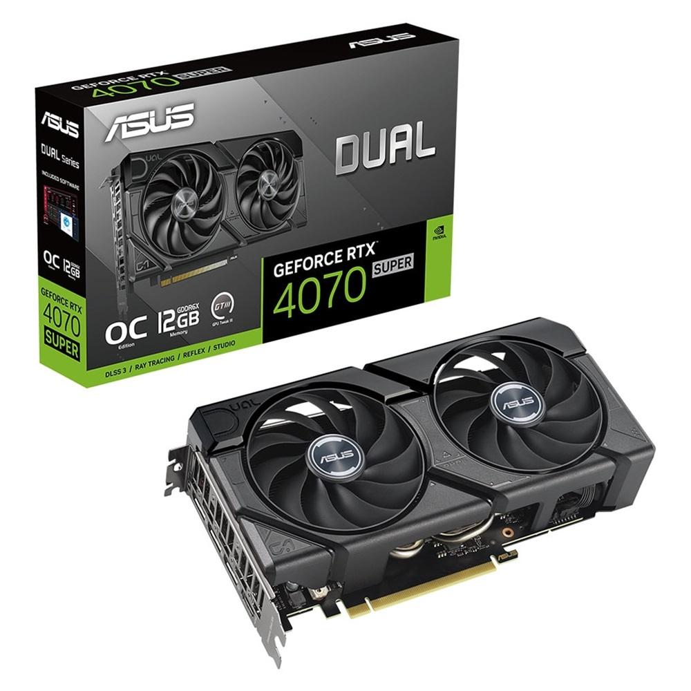 ASUS DUAL-RTX4070S-O12G-EVO, SUPER, 12Gb, 192Bit, GDDR6X, 1xHDMI, 3xDP GAMING Ekran Kartı