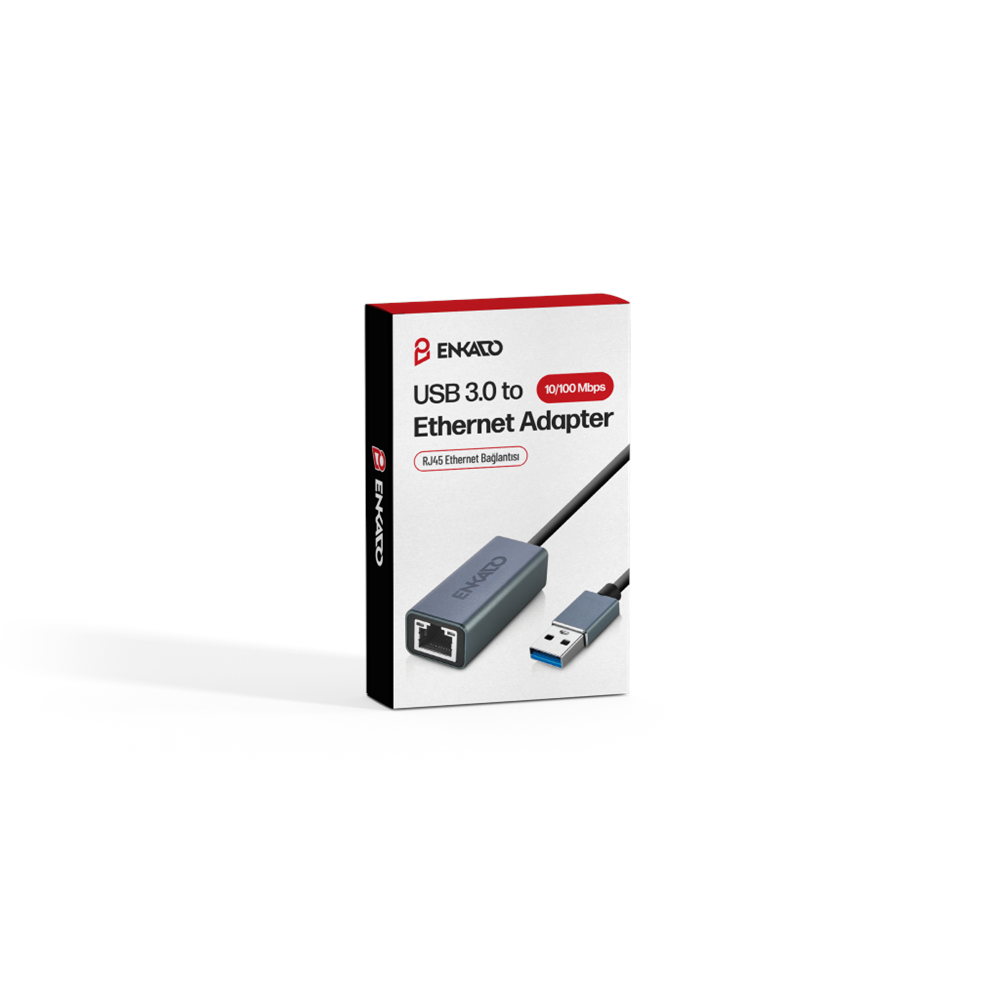 ENKADO EKD-TP44, USB to RJ45, Metal, Ethernet Kartı