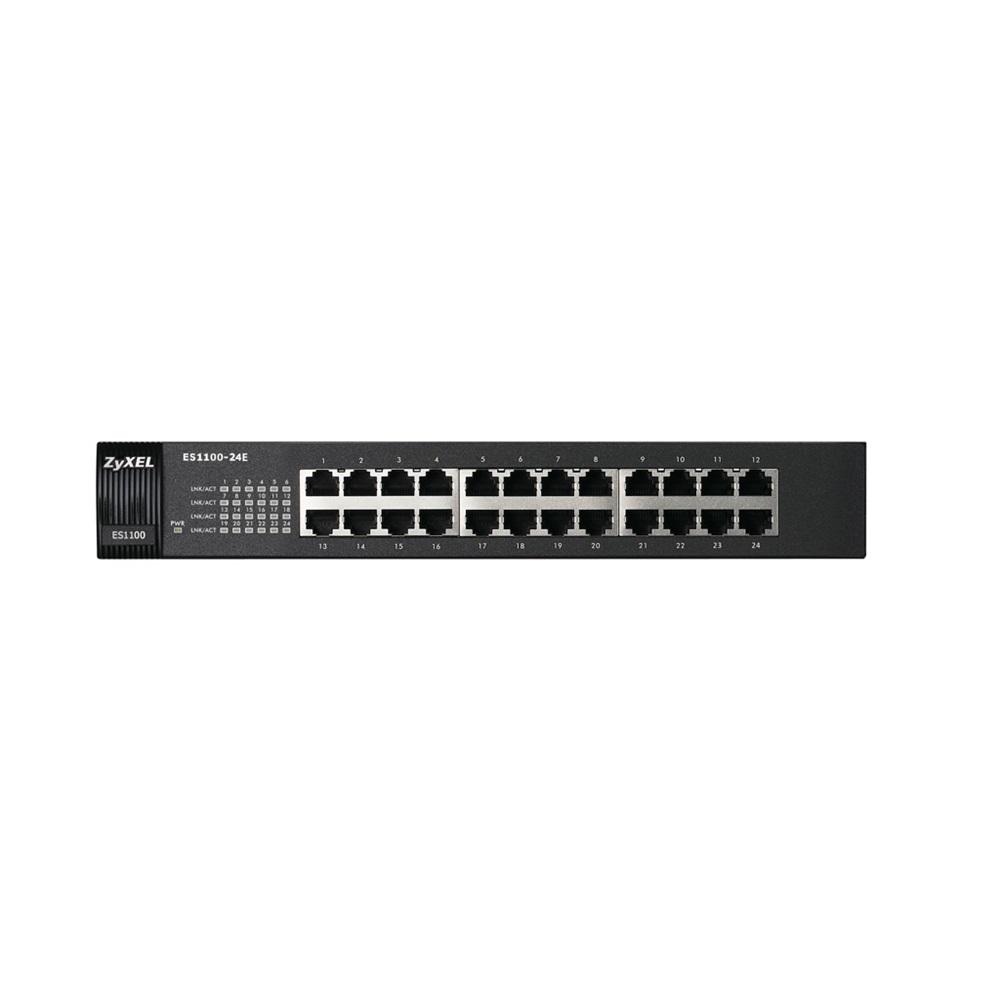 ZyXEL ES1100-24E 24 Port, MegaBit, Yönetilmez, Fast-Ethernet, Sessiz, Masaüstü Switch