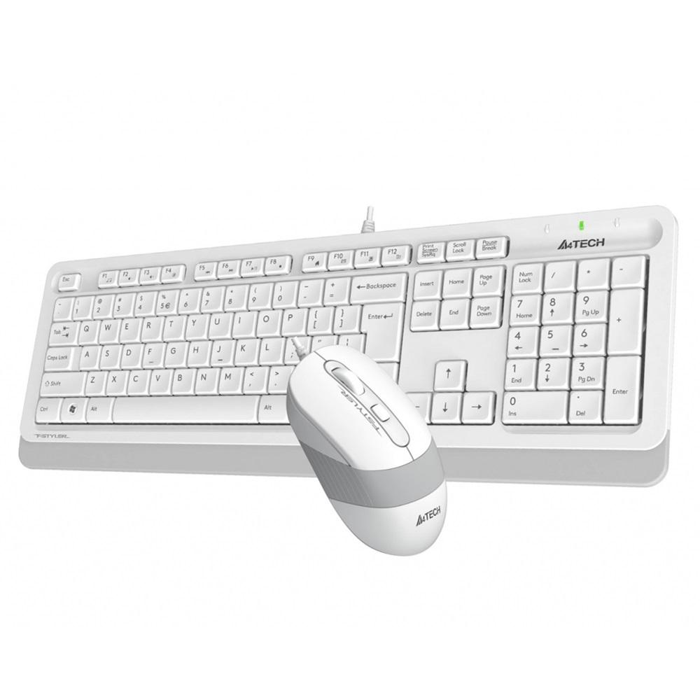 A4 TECH F1010 Beyaz FSTYLER USB Kablolu Türkçe M.Medya Klavye Mouse Set