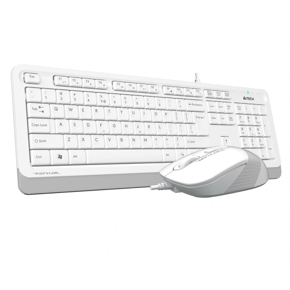 A4 TECH F1010 Beyaz FSTYLER USB Kablolu Türkçe M.Medya Klavye Mouse Set