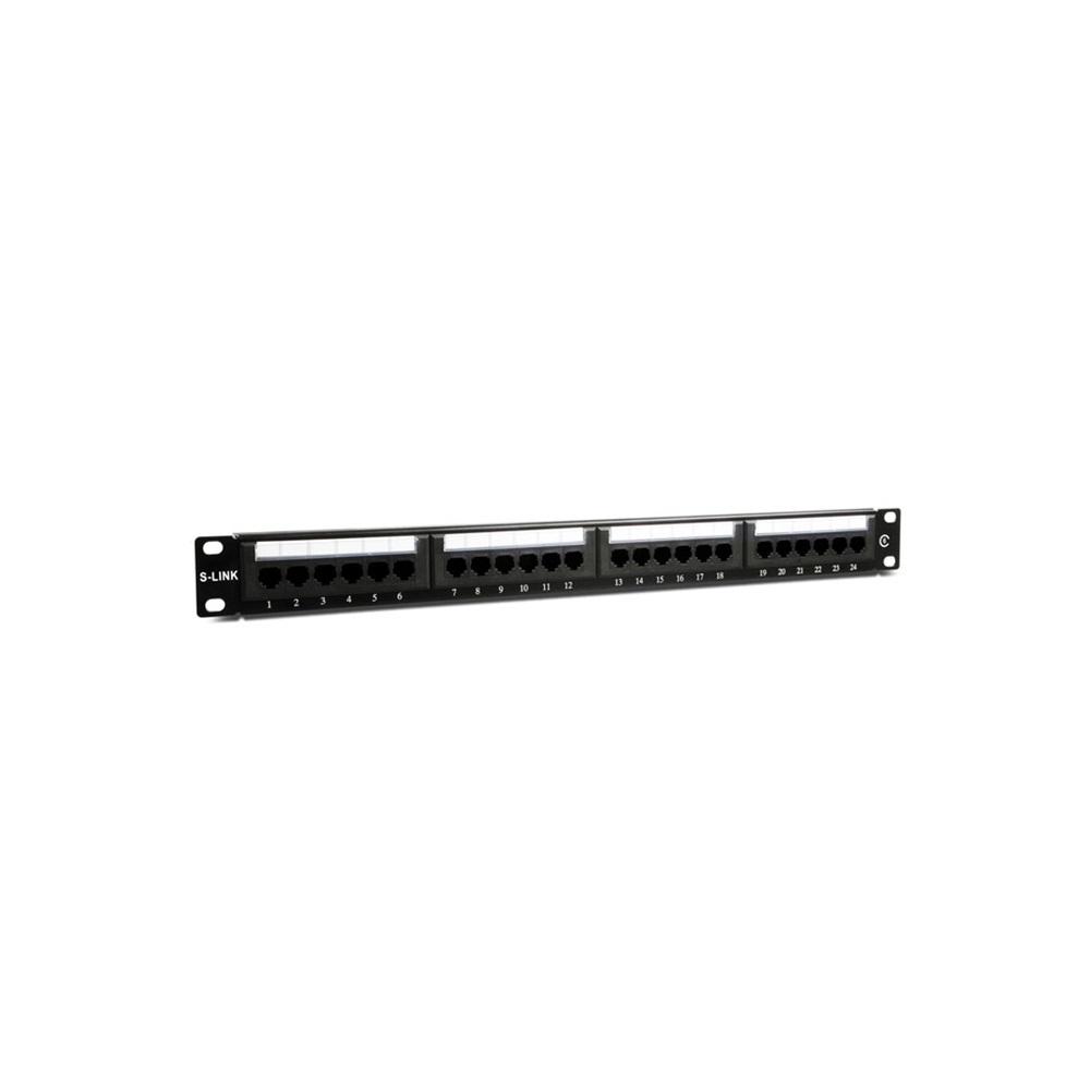 S-LINK SL-F624 Cat6 Patch Panel, 24-Port, UTP, 1U