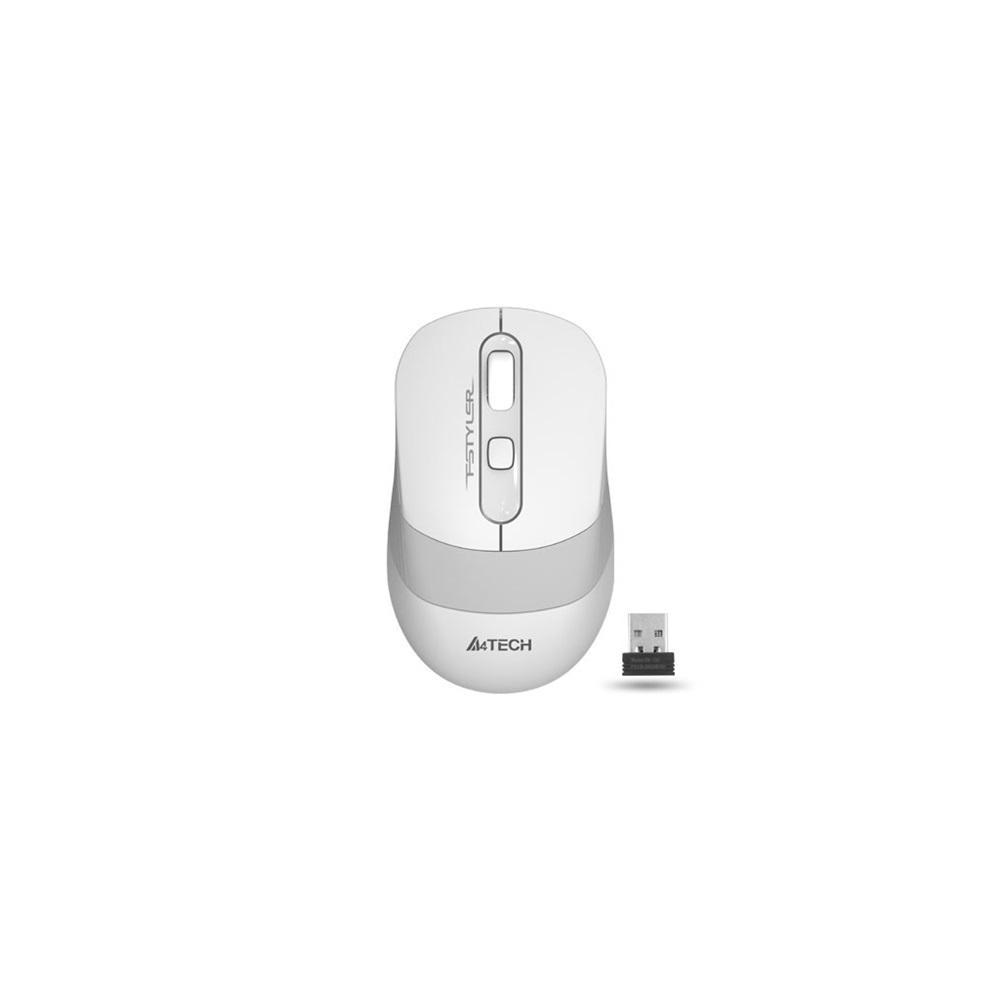 A4 TECH FG10 (White) FSTYLER 2,4Ghz Kablosuz Optik Mouse, 10-15Metre, 4 Buton, Nano Alıcı