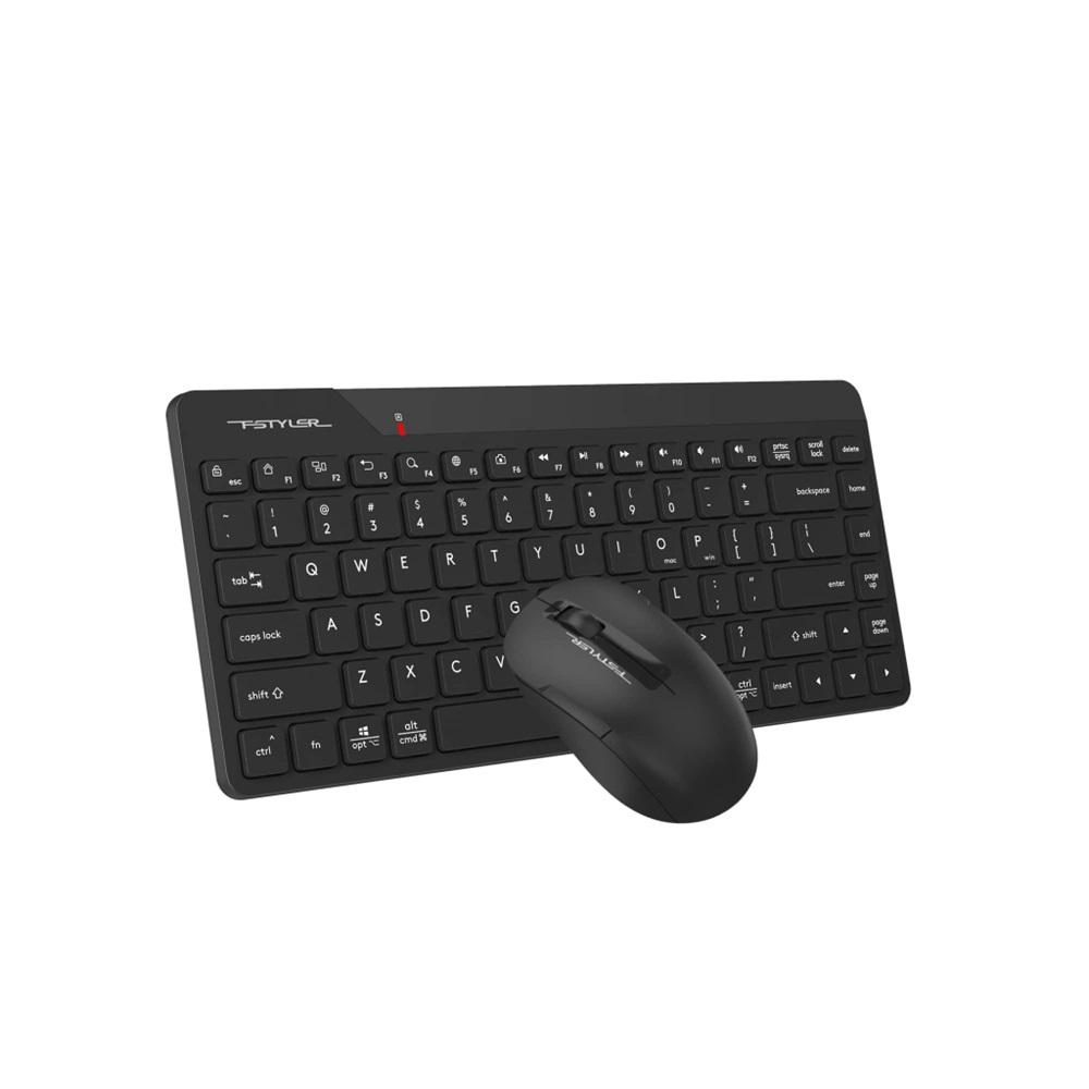 A4 TECH FG2200 AIR2 Siyah, FSTYLER, 2.4Ghz Kablosuz, Türkçe Q, SESSİZ Klavye Mouse Set