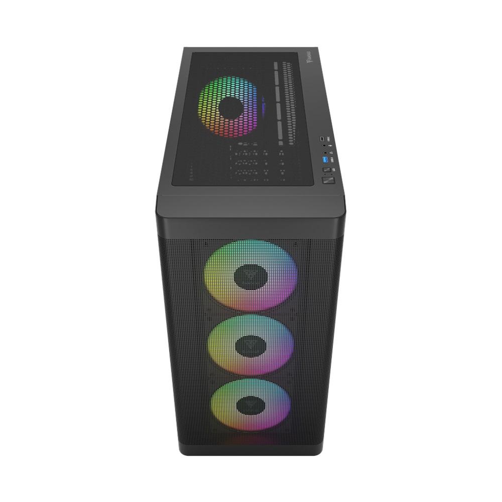 GAMDIAS ATHENA M3, FSP 1600W, Tempered Glass, Type-C, Mesh Ön Panel, ARGB, ATX, Professional GAMING KASA
