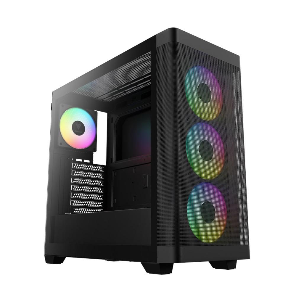 GAMDIAS ATHENA M3, 750W, 80+ Bronze, Tempered Glass, Type-C, Mesh Ön Panel, ARGB, ATX, GAMING KASA