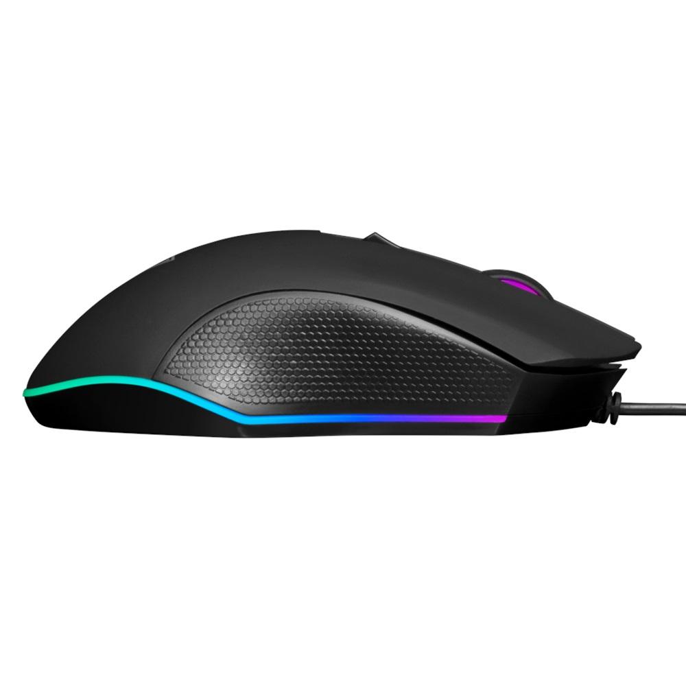 GAMDIAS AURA GS2, Çok Renkli Aydınlatma, USB Kablolu, 6 Tuşlu, Gaming Mouse, 3600DPI, Siyah