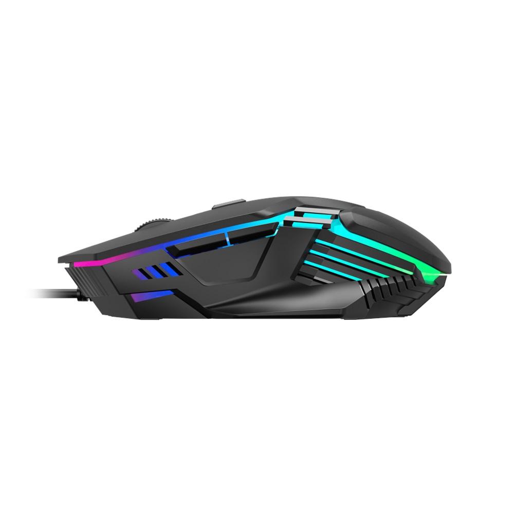 GAMDIAS AURA GS4, Çok Renkli Aydınlatma, USB Kablolu, 6 Tuşlu, Gaming Mouse, 3600DPI, Siyah
