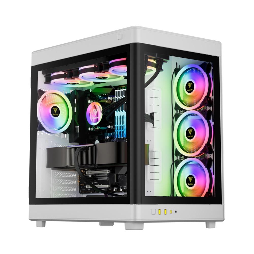 GAMDIAS NESO P1, Tempered Glass, 850W, 80+Bronze, ATX, White Edition, GAMING KASA