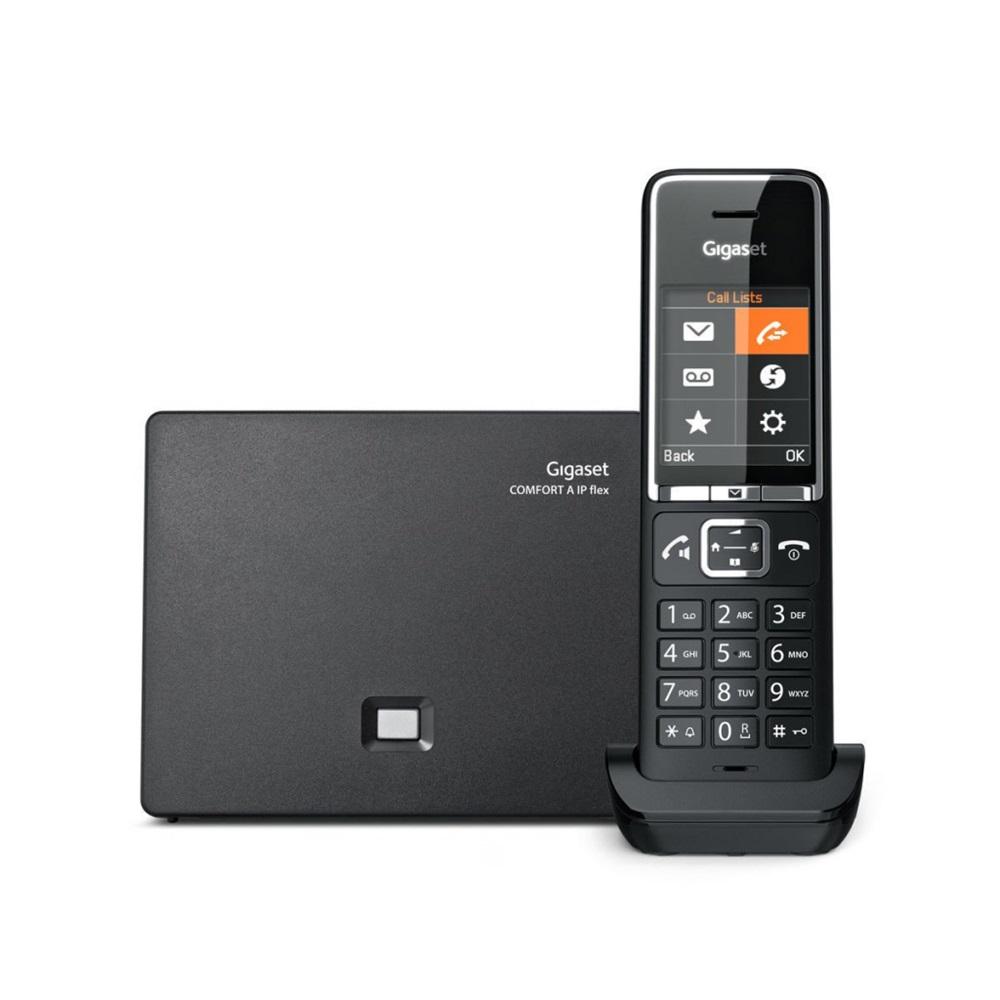 GIGASET COMFORT 550IP Flex, Kablosuz IP TELEFON, Siyah, 17 Saat Konuşma, 320 Saat Bekleme, 200 Kişilik Rehber, 55 Dakika Telesekreter