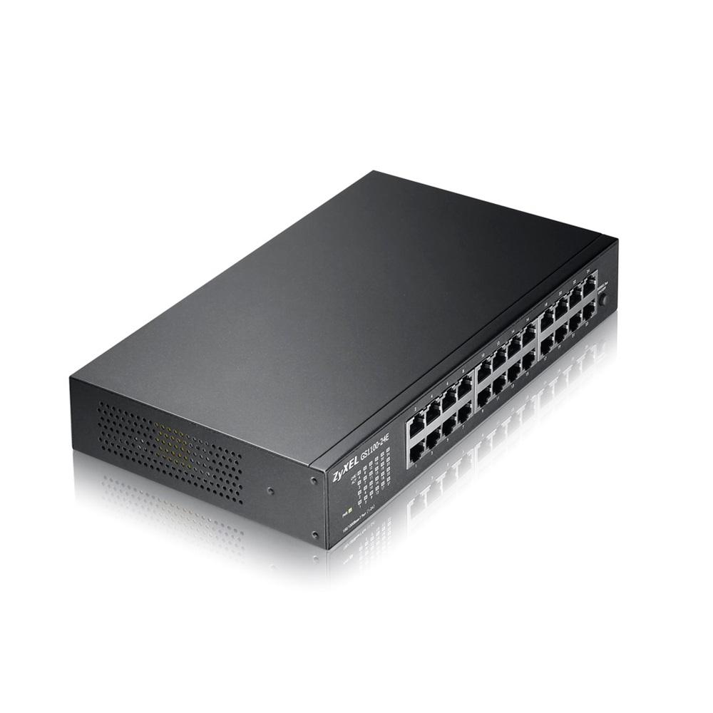 ZyXEL GS1100-24E V3, 24 Port, GigaBit, Yönetilemez, Sessiz, Rackmount Switch