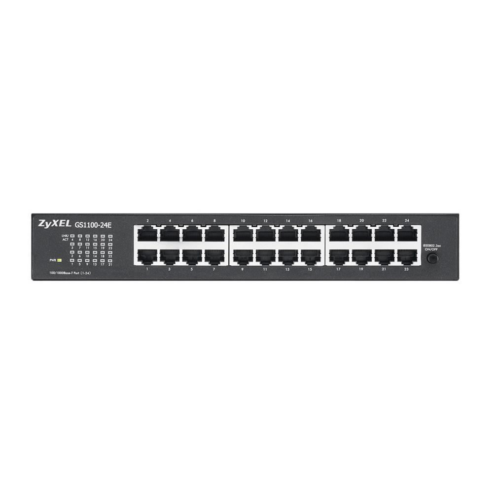 ZyXEL GS1100-24E V3, 24 Port, GigaBit, Yönetilemez, Sessiz, Rackmount Switch