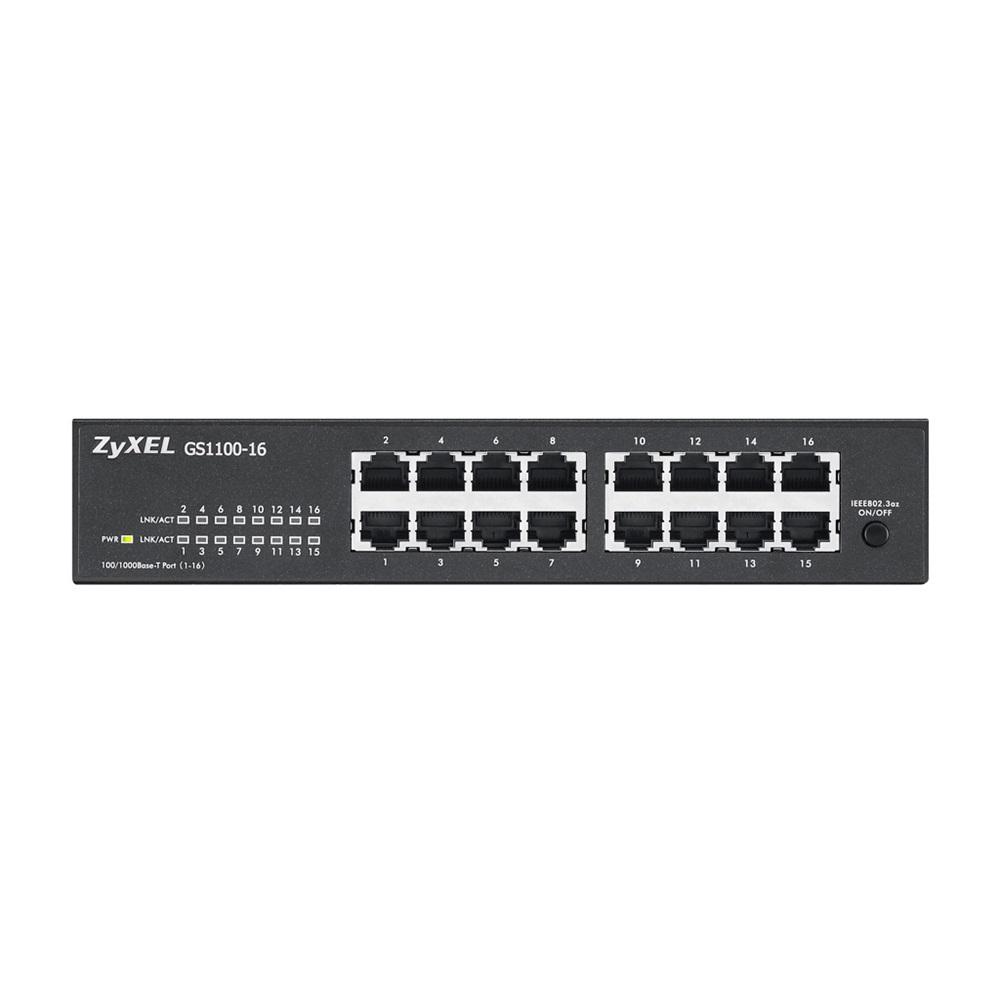 ZyXEL GS1100-16 V3, 16 Port, GigaBit, Yönetilemez, Masaüstü Switch