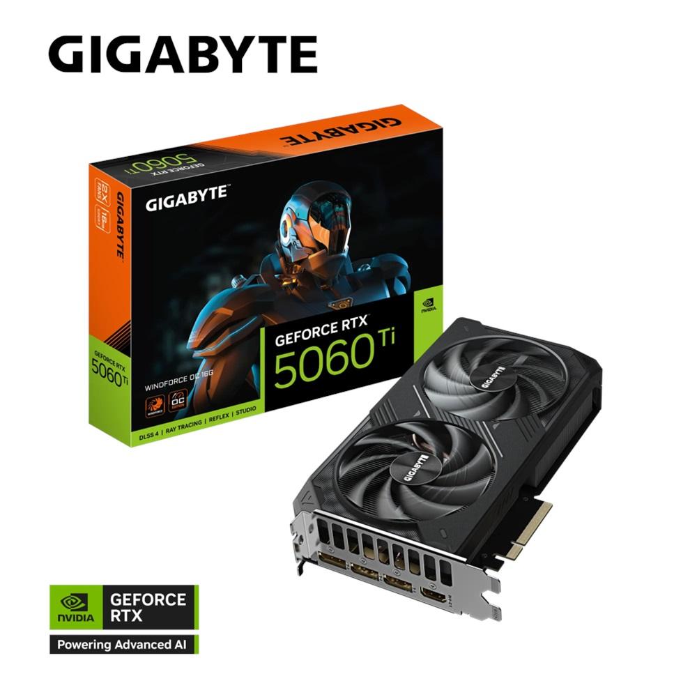 GIGABYTE GV-N506TWF2OC-16GD, RTX5060TI, WINDFORCE OC, 16Gb, GDDR7, 128BIT, 2 Fanlı, 1xHDMI, 3xDP, GAMING Ekran KARTI