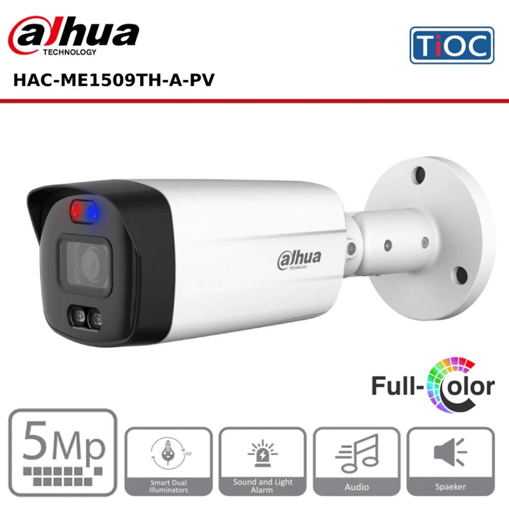 DAHUA HAC-ME1509TH-A-PV 5Mpix 40 Mt Gece Gör 3,6mm Lens, Full Color,4 IN 1, Dahili Mikrofon, IP67 Metal Bullet Kamera