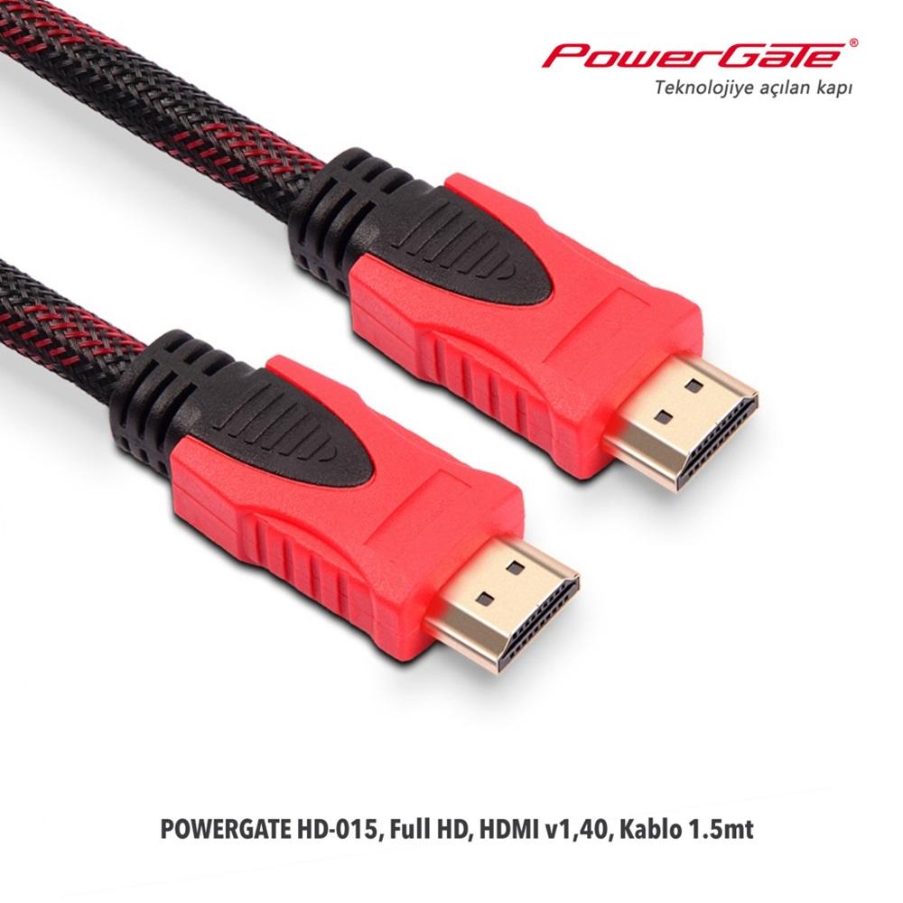 POWERGATE HD-015, Full HD, HDMI v1,40, Kablo 1.5mt 