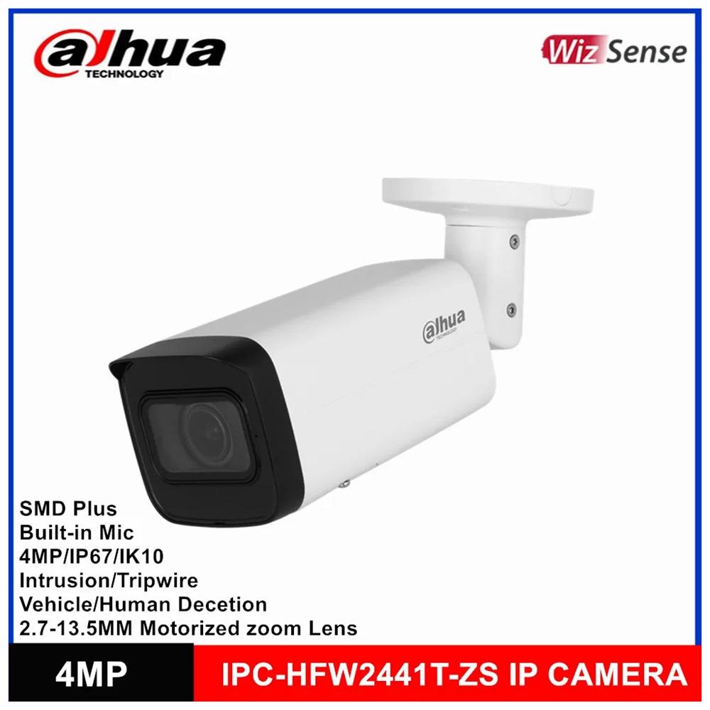 DAHUA IPC-HFW2441T-ZAS-2713 4Mpix, 2,7-13,5mm Motoriz Lens, H265+,Starlight, 60Mt Gece Görüşü, Dahili Mikrofon, IP67, PoE Bullet IP Kamera