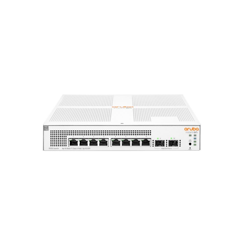 HP Aruba Instant On JL681A 1930-8G, 8Port, GigaBit 8 Port PoE, 124W, 2 Port Gigabit SFP, Yönetilebilir, Rack Mount Switch