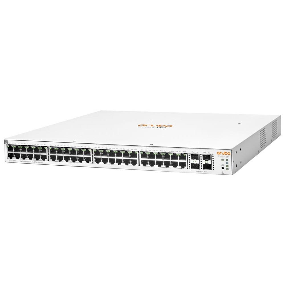 HP Aruba Instant On JL686A, 1930-48G, 48Port, GigaBit, 48 Port PoE, 370W, 4 Port Gigabit SFP, Yönetilebilir, Rack Mount Switch