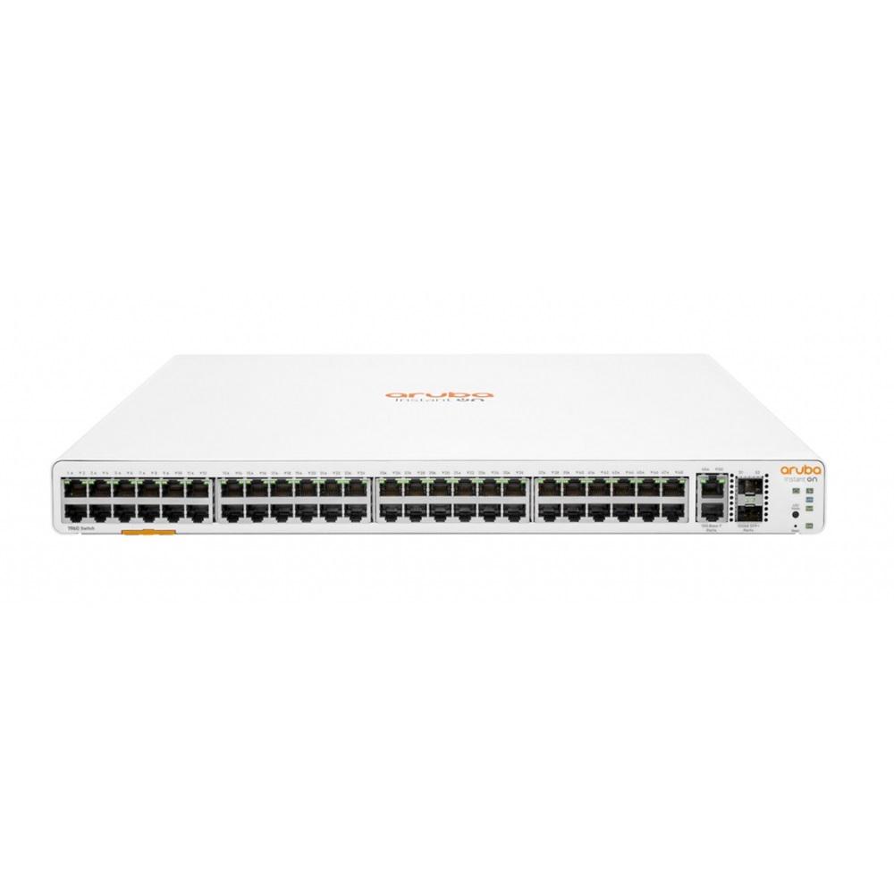 HP Aruba Instant On, JL808A, 1960-48G, 48Port, GigaBit, 2XGT, 2 Port GigaBit SFP, Yönetliebilir, Rack Mount Switch