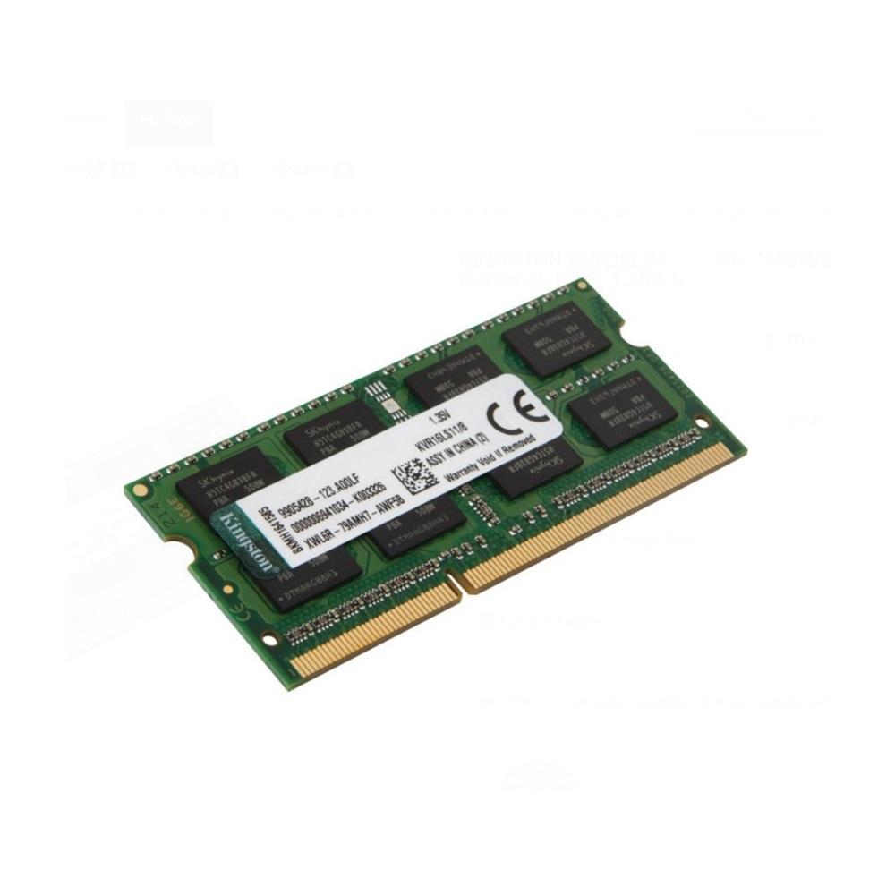 KINGSTON KVR16LS11/8, 8Gb, 1600Mhz, DDR3, Sodimm Notebook RAM, 1,35V, CL11