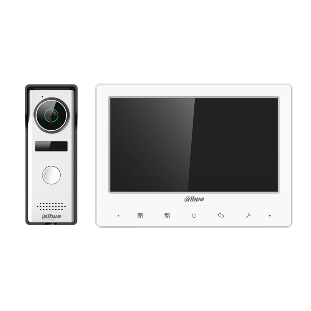 DAHUA KTA02, Analog Villa Tipi Görüntülü İnterkom Kit, 7 inç TFT Ekran, 1,3Mp Kamera, Analog Villa Kit