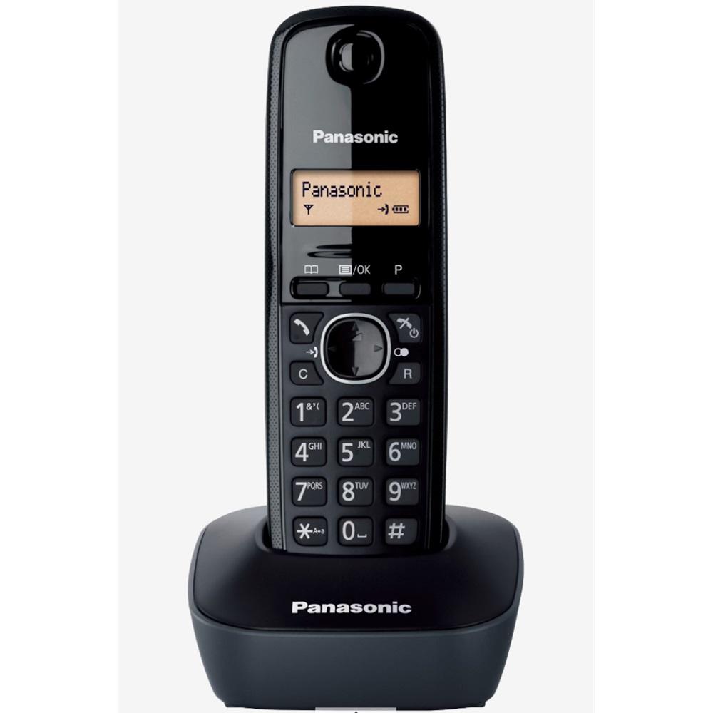 PANASONIC KX-TG1611, Dect Telefon, Siyah, 17 Saat Konuşma, 150 Saat Bekleme, 50 Kişilik Rehber