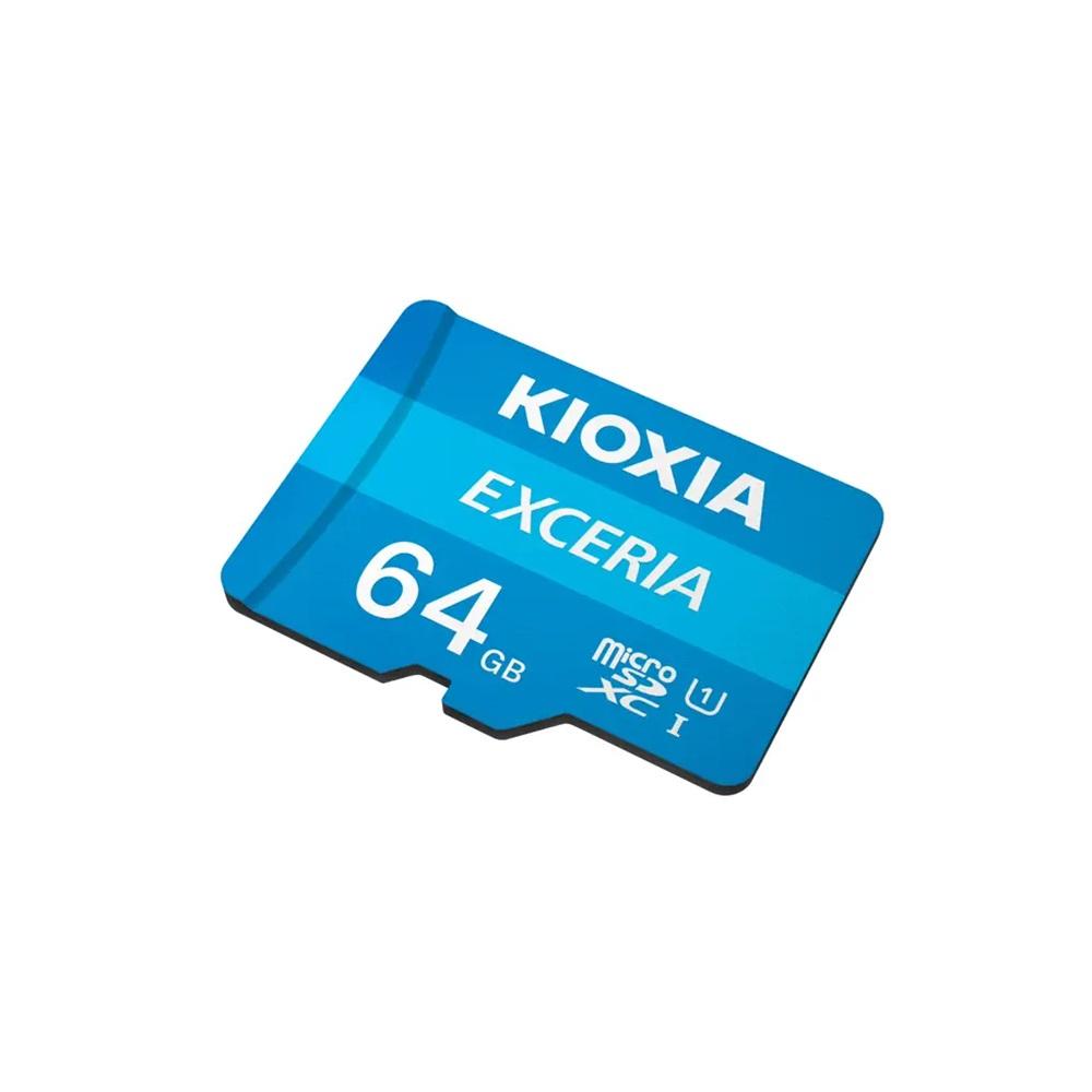 KIOXIA 64GB Exceria, LMEX1L064GG2, UHS-1, CL10, 100Mb/s, MicroSD Kart Bellek (SD Adaptörlü)