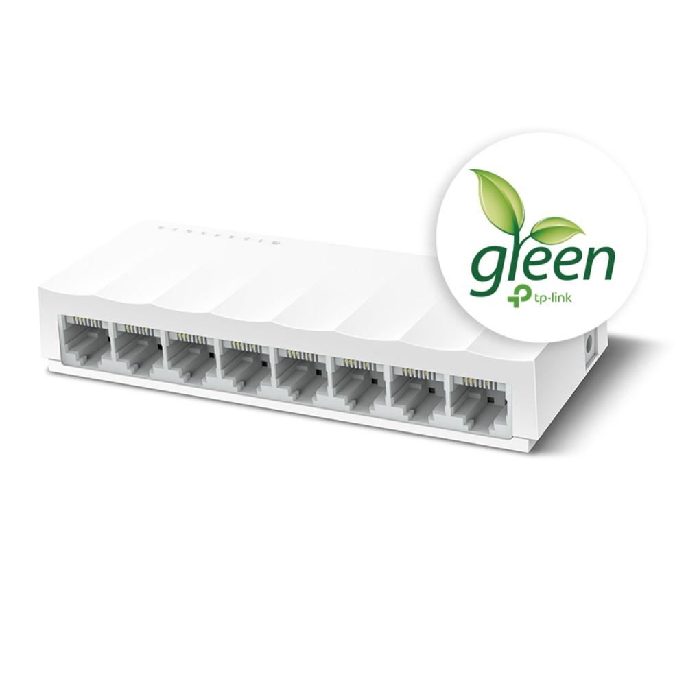 TP-LINK LS1008, Green Tech, 8 Port, MegaBit, Yönetilemez, Masaüstü Switch