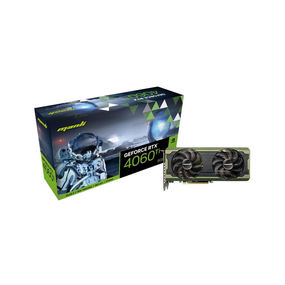 MANLI M-NRTX4060TI/6RGHPPP-M2546, GEFORCE RTX4060TI, 8Gb, 128Bit, GDDR6, 1xHDMI, 3xDP GAMING Ekran Kartı